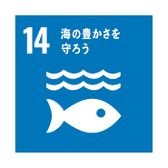 SDGｓ14番目の目標「海の豊かさを守ろう　：海洋と海洋資源を持続可能な開発に向けて保全し、持続可能な形で利用する」